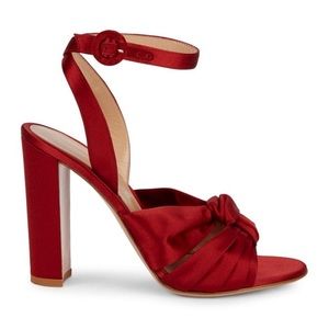 Gianvito Rossi Satin Knot Heel Sandals